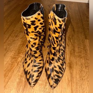 Sam Edelman Hilty Leopard Print Calf Hair Booties